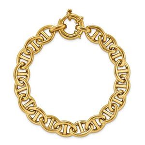 Sterling Silver Bracelet 7.5" Link Spring Lock